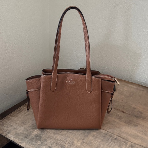 Kate Spade Warm Gingerbread Leather Medium Dumpling Bag - Picture 1 of 9